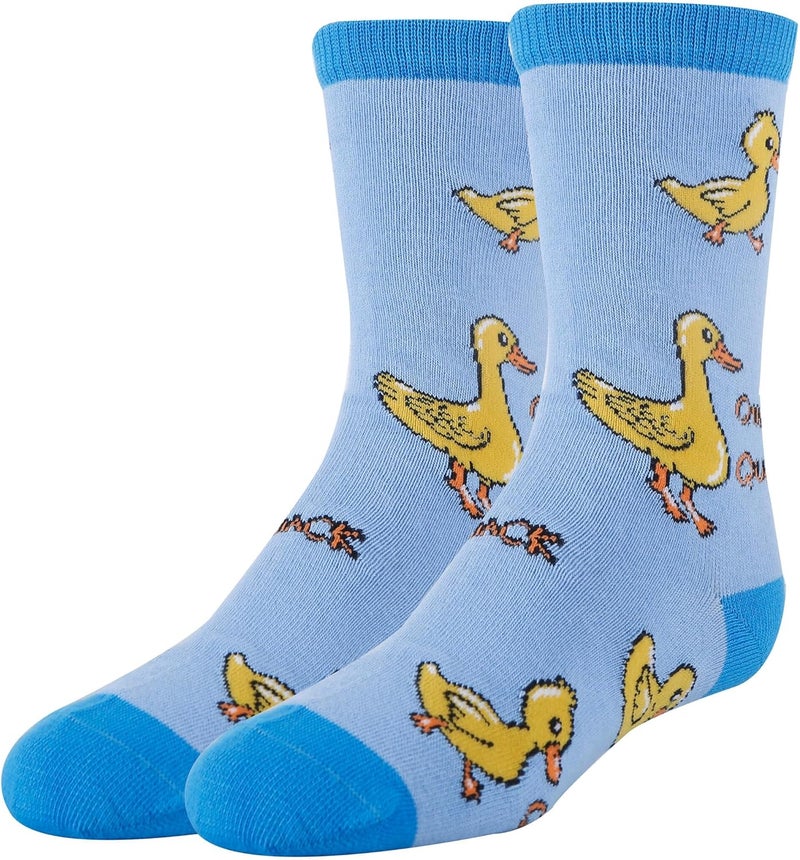 ooohyeah Kid's Novelty Cute Animals Crew Socks, Funny Crazy Silly Cool Casual Dress Socks for Boy and Girl, Size 1-5 - Image 1